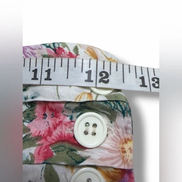 Vtg 80s Floral Cottagecore High Waist Floral Midi Skirt With Pockets XS - Picture 11 of 14